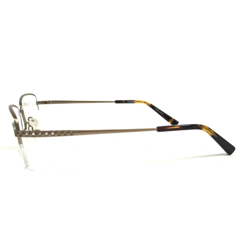 Flexon Eyeglasses Frames W3043 272 Satin Taupe Gold Half Rim Titanium 54-18-135